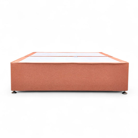 'Sleepeezee' Joshua Burnt Orange Fabric Divan Base Only - King