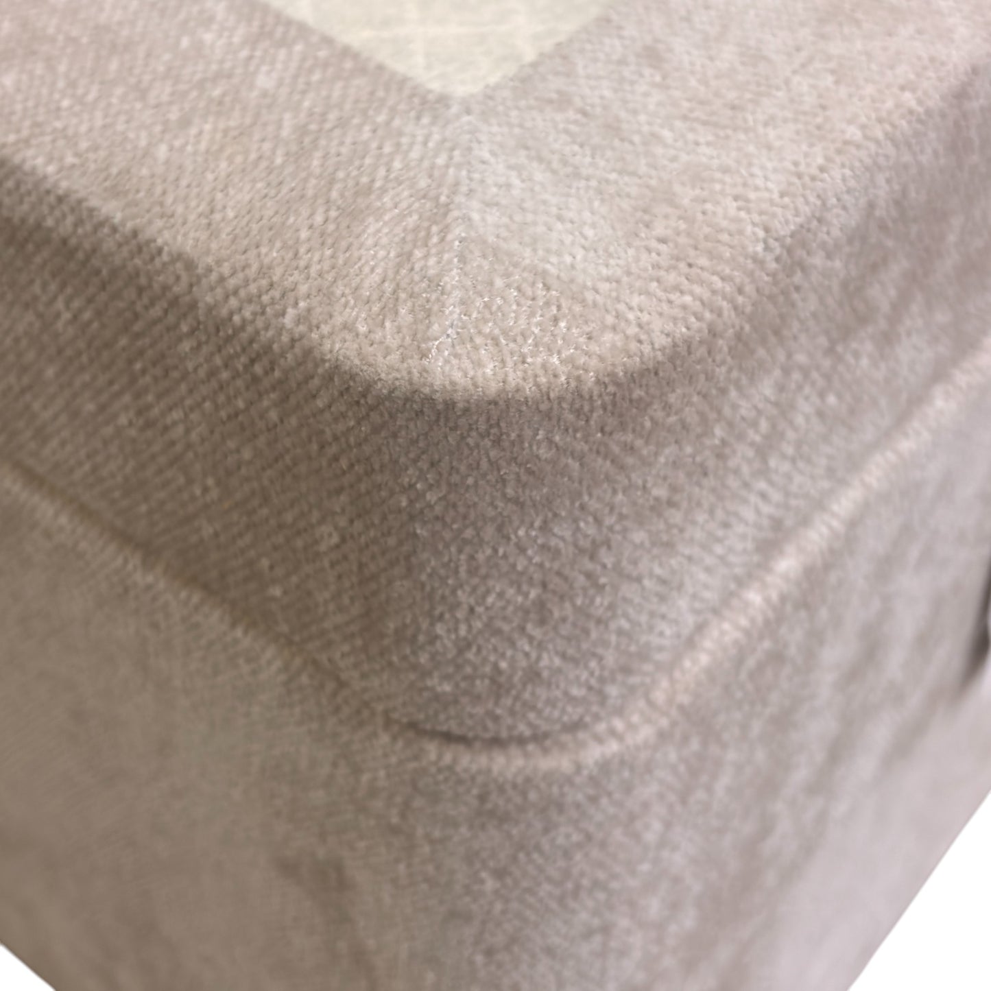 'Finesse' Oatmeal Fabric Double End Lift Ottoman Base Only - King