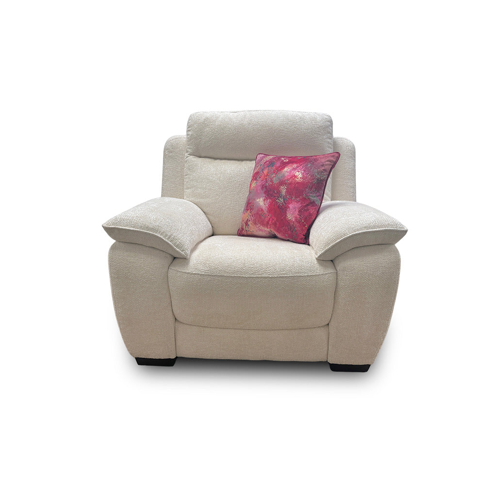 ‘Starlight Express’ White Fabric Armchair