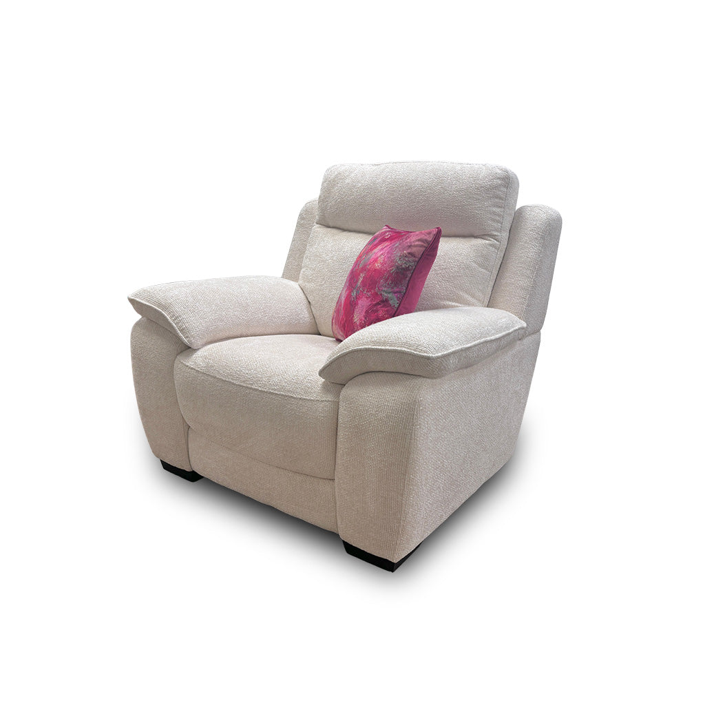 ‘Starlight Express’ White Fabric Armchair