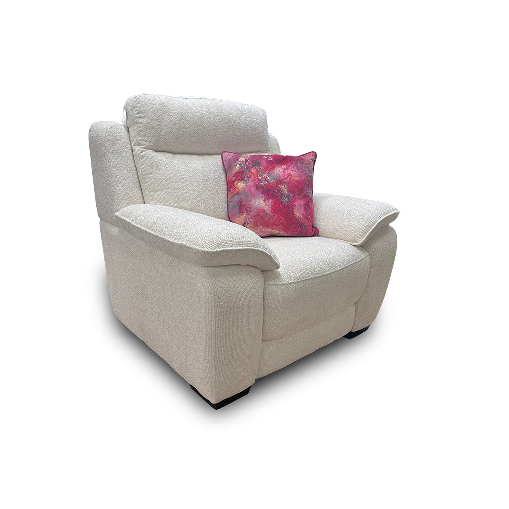 ‘Starlight Express’ White Fabric Armchair