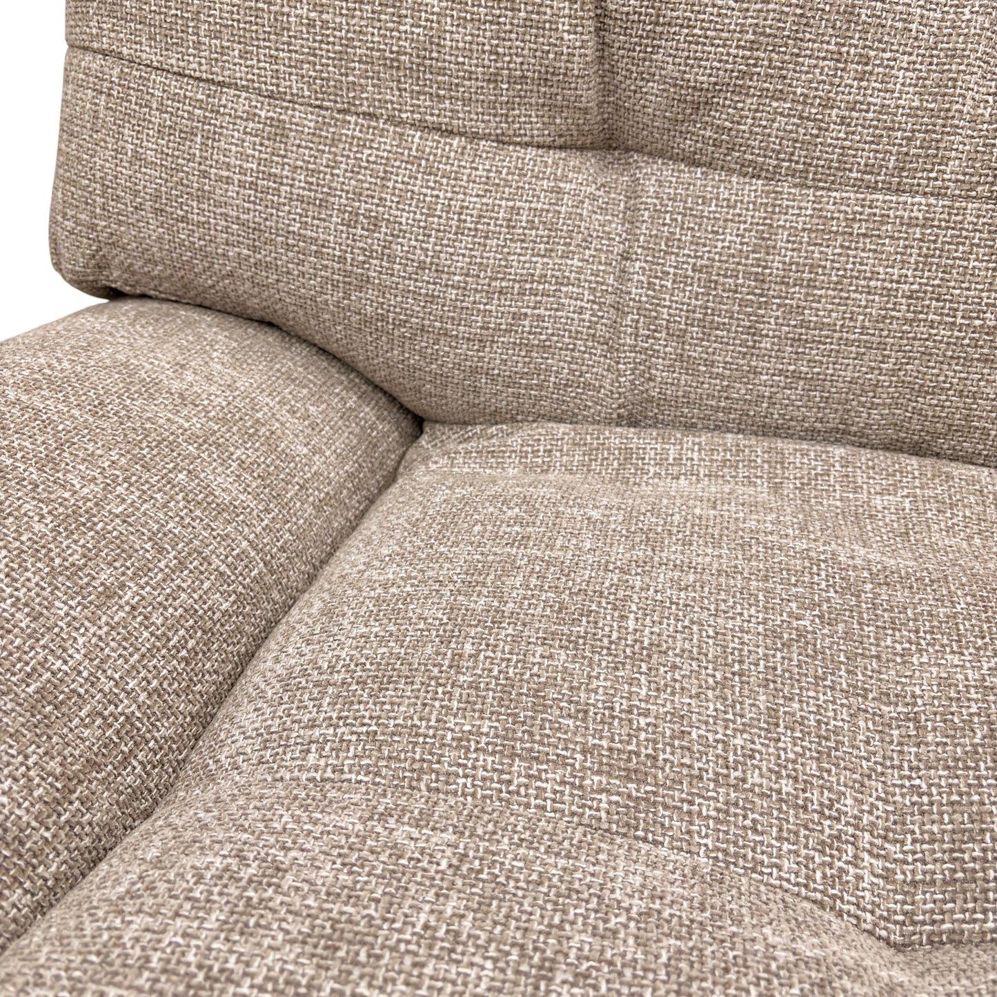 'Ozzy' Fab-Ska-R28 Beige Woven Fabric Swivel Rocker Power Recliner Chair