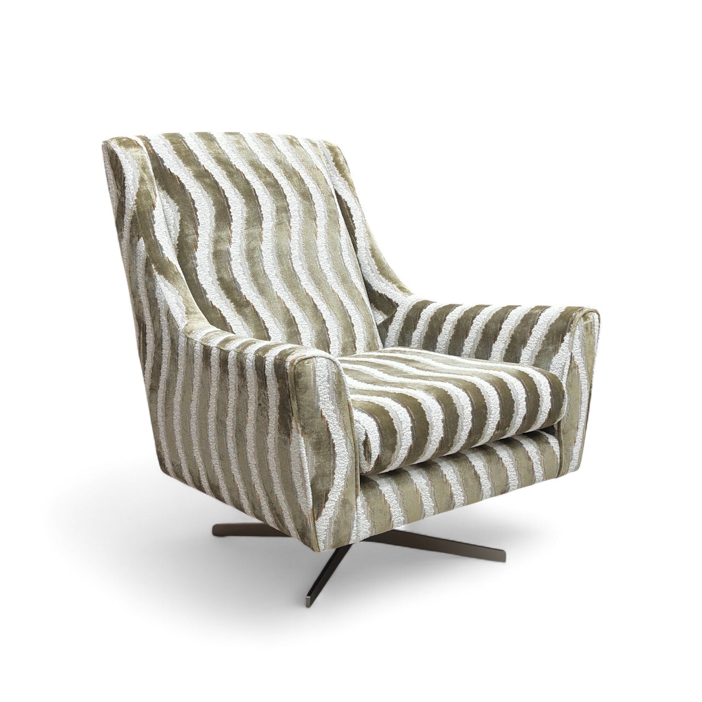 'Serenis' Moss Serenis Pattern Swivel Accent Chair