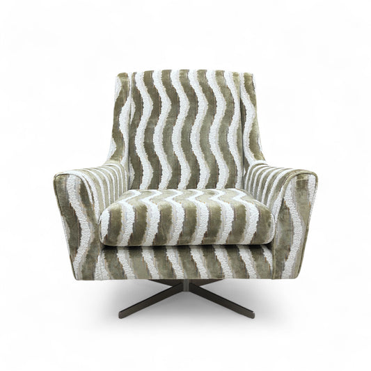 'Serenis' Moss Serenis Pattern Swivel Accent Chair