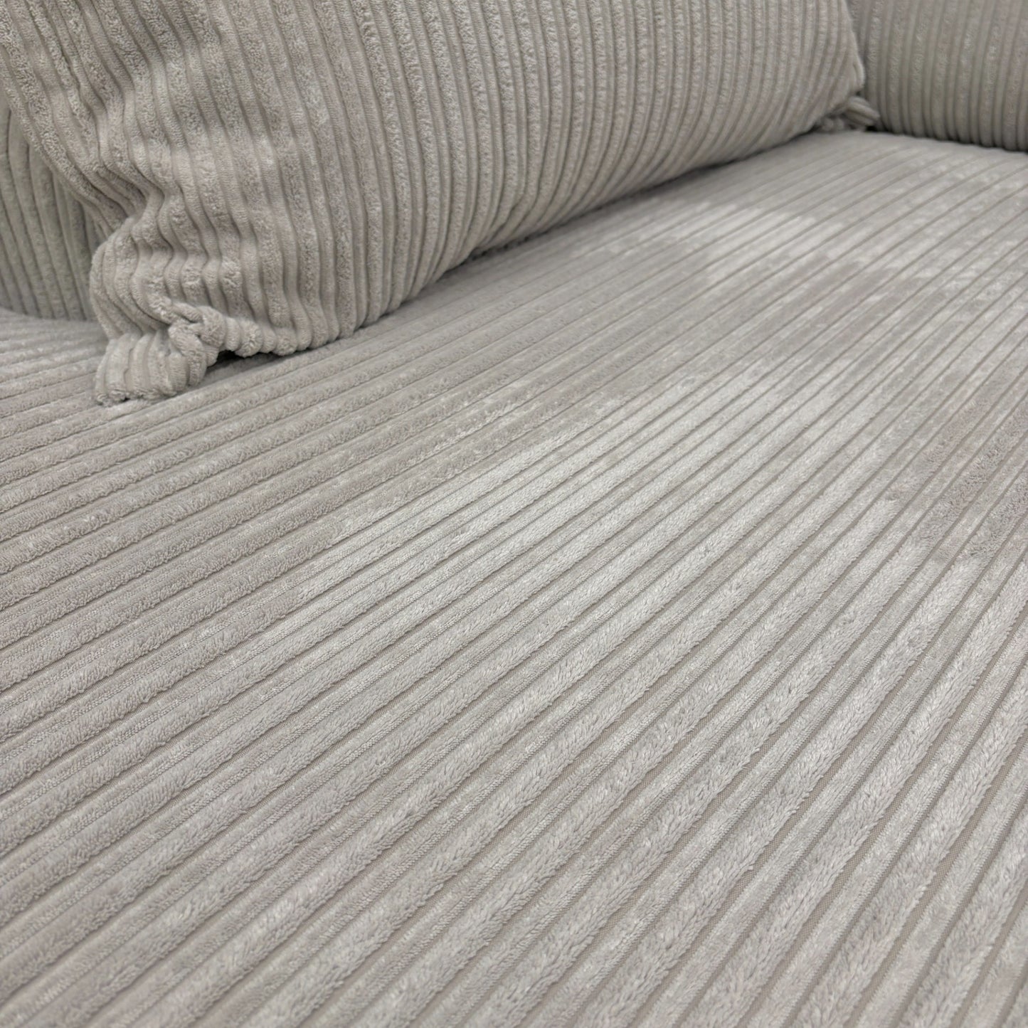 'Rest' Pewter Rest Chord Small Double Ended Chaise Sofa + Footstool