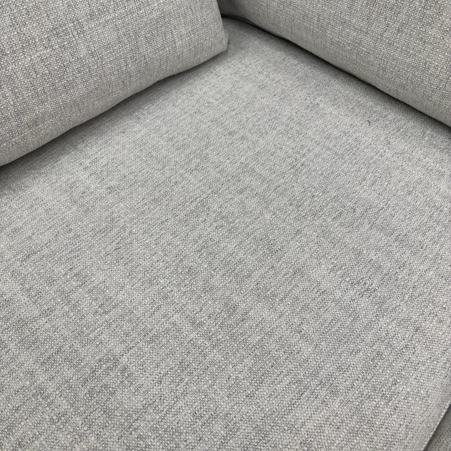‘Plush’ Ice Bobby Plain Fabric Formal Back Large Double Ended Chaise Sofa