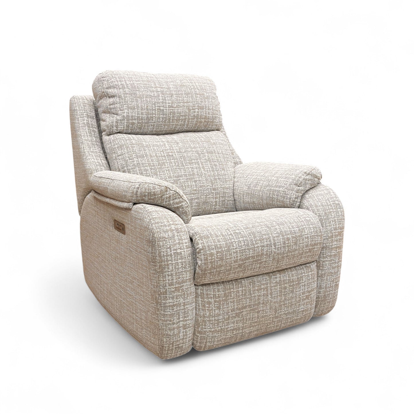 G Plan ‘Kingsbury’ B102 Shore Oatmeal Woven Fabric Power Recliner Armchair