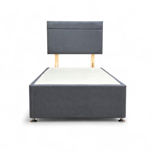 ‘Capella’ Venice Carbon Velvet Headboard + Divan Base - Single