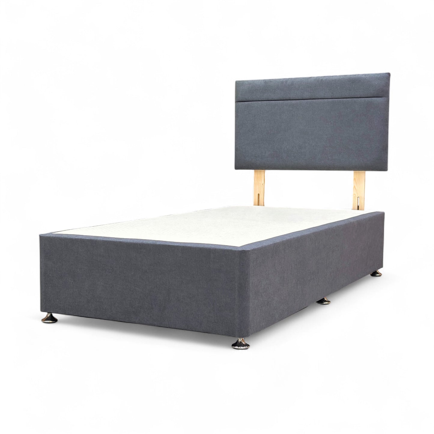 ‘Capella’ Venice Carbon Velvet Headboard + Divan Base - Single