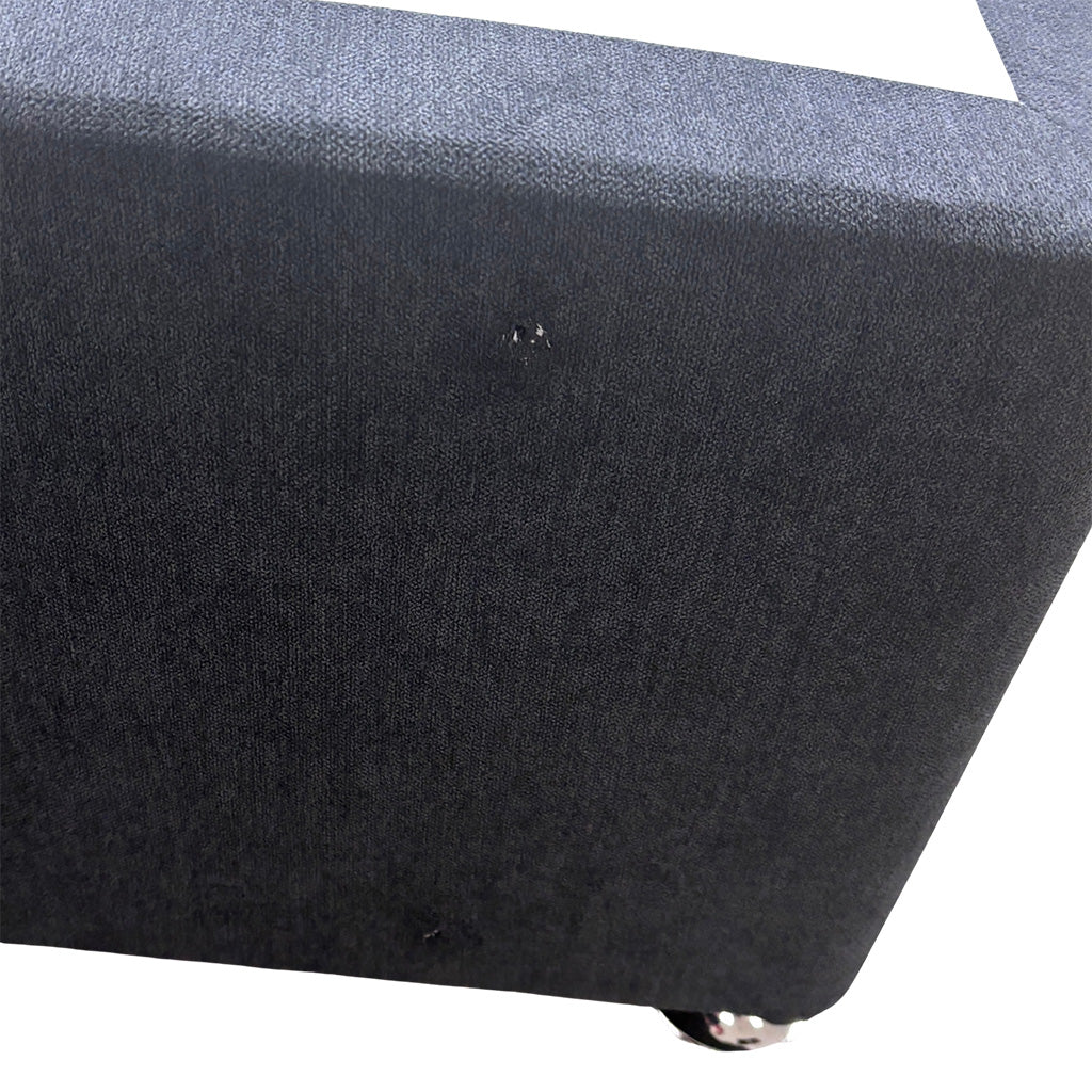 ‘Roma’ Carbon Grey Velvet Divan Base + Headboard with 2 Drawers - Double