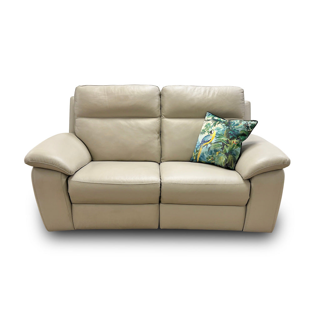 Nicoletti ‘Pepino’ 328 Torello Tortora 2 Seater Leather Power Recliner Sofa