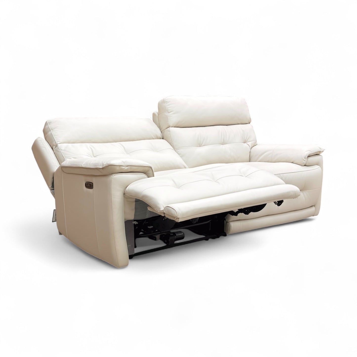 World of Leather ‘Brescia’ Nw-521e Frost Leather 3 Seater Power Recliner Sofa