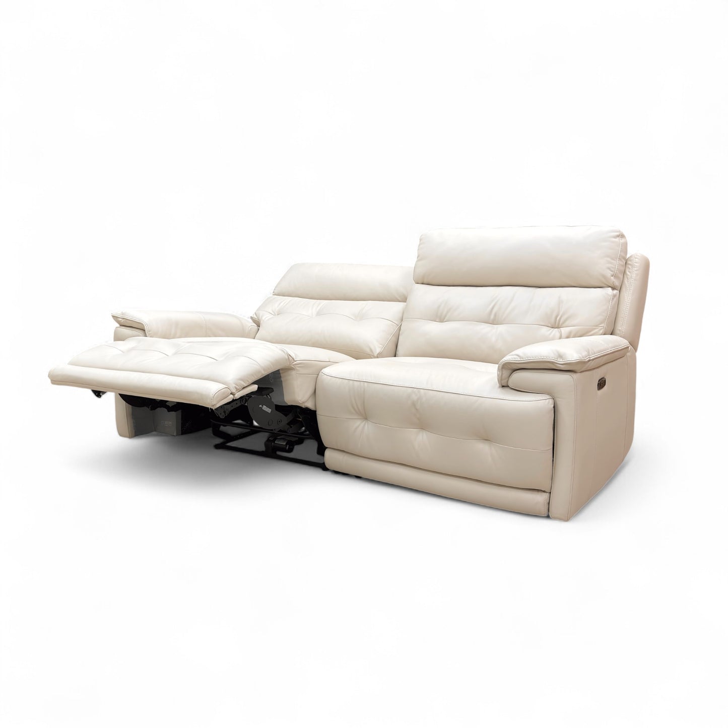 World of Leather ‘Brescia’ Nw-521e Frost Leather 3 Seater Power Recliner Sofa