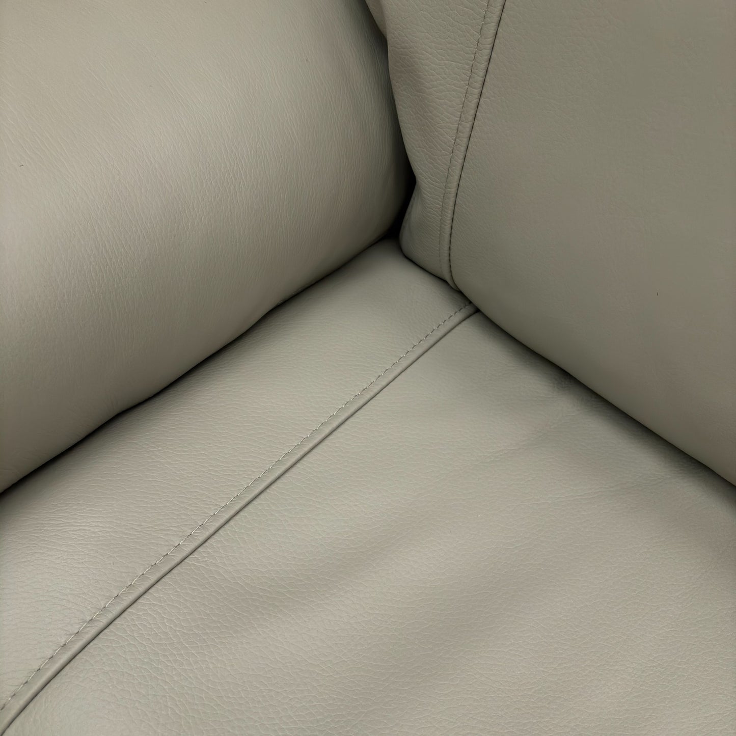 ‘Aero’ Light Grey Cat-40:27 Leather 3 Seater Power Recliner Sofa with Power Headrests