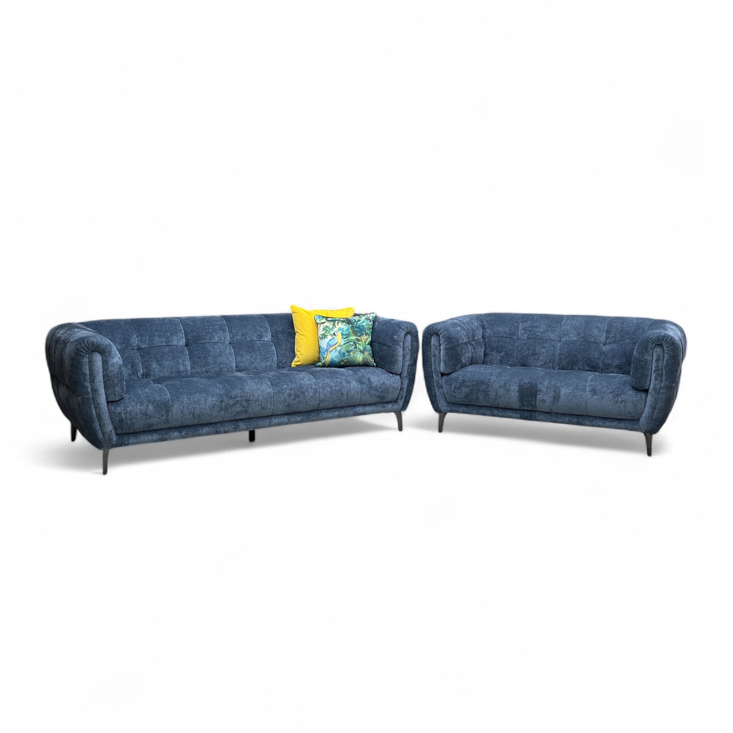 ‘Sienna’ Hudson Ocean Blue 25315 Fabric 3 + 2 Seater Sofa Set