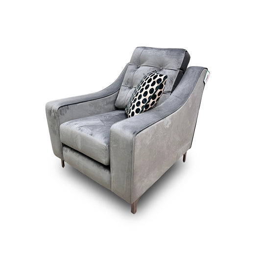 ‘Ava' Asphalt Ava Velvet Armchair