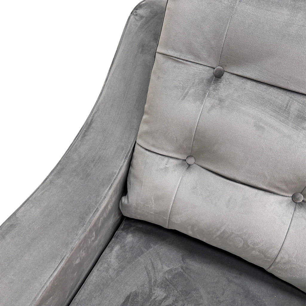 ‘Ava' Asphalt Ava Velvet Armchair