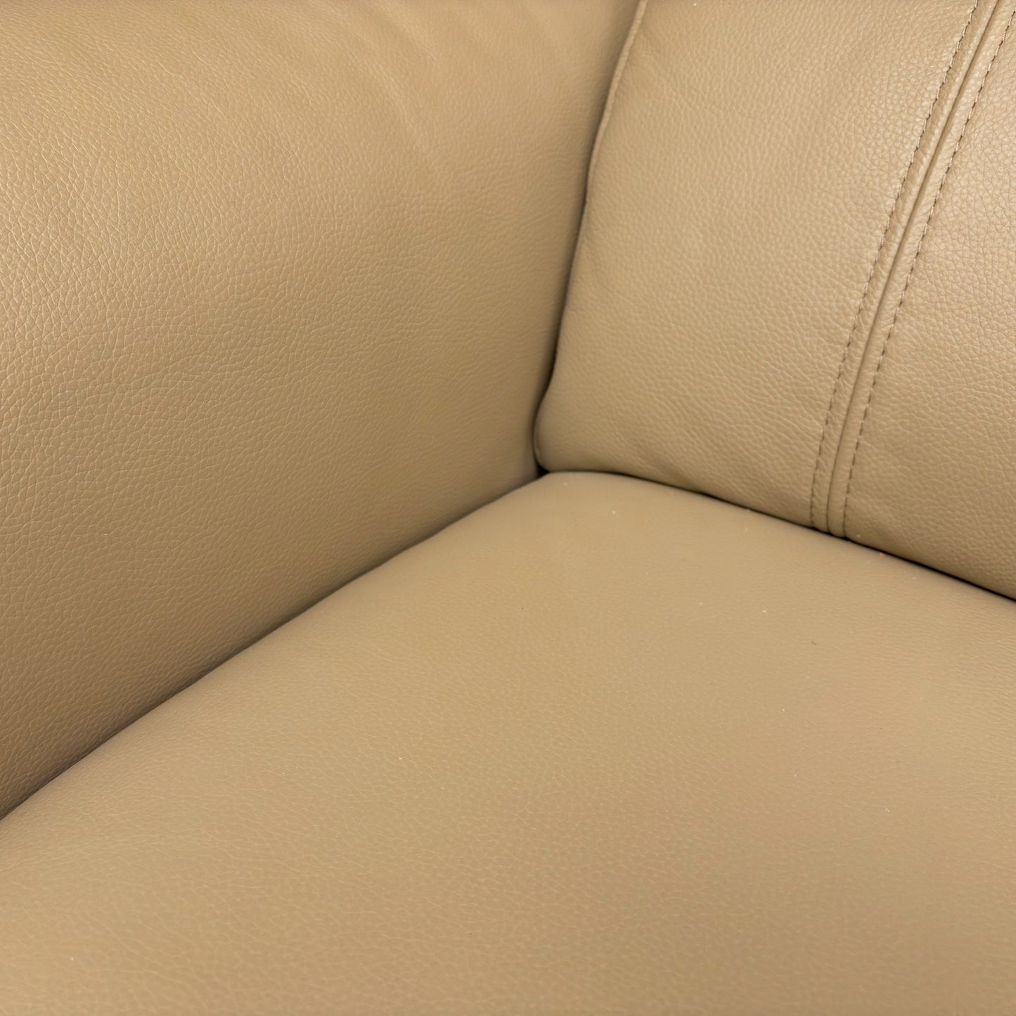 ‘Jude’ Montana Barley Cat-60:06 Leather 2 Seater Power Recliner Sofa with Telescopic Headrest + Power Armchair with Telescopic Headrest