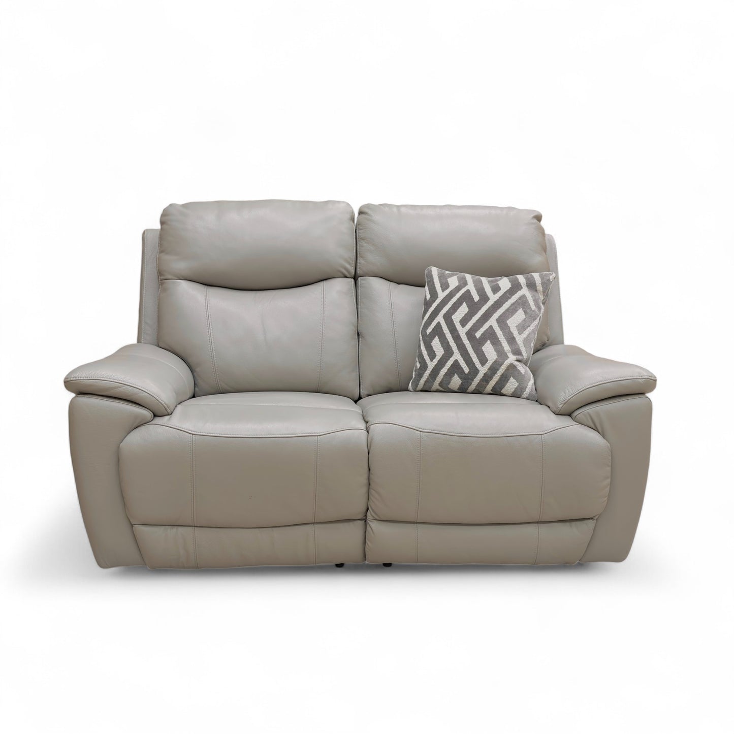 ‘Sloane’ Cat-60:28 New Grey Leather 2 Seater Power Recliner Sofa