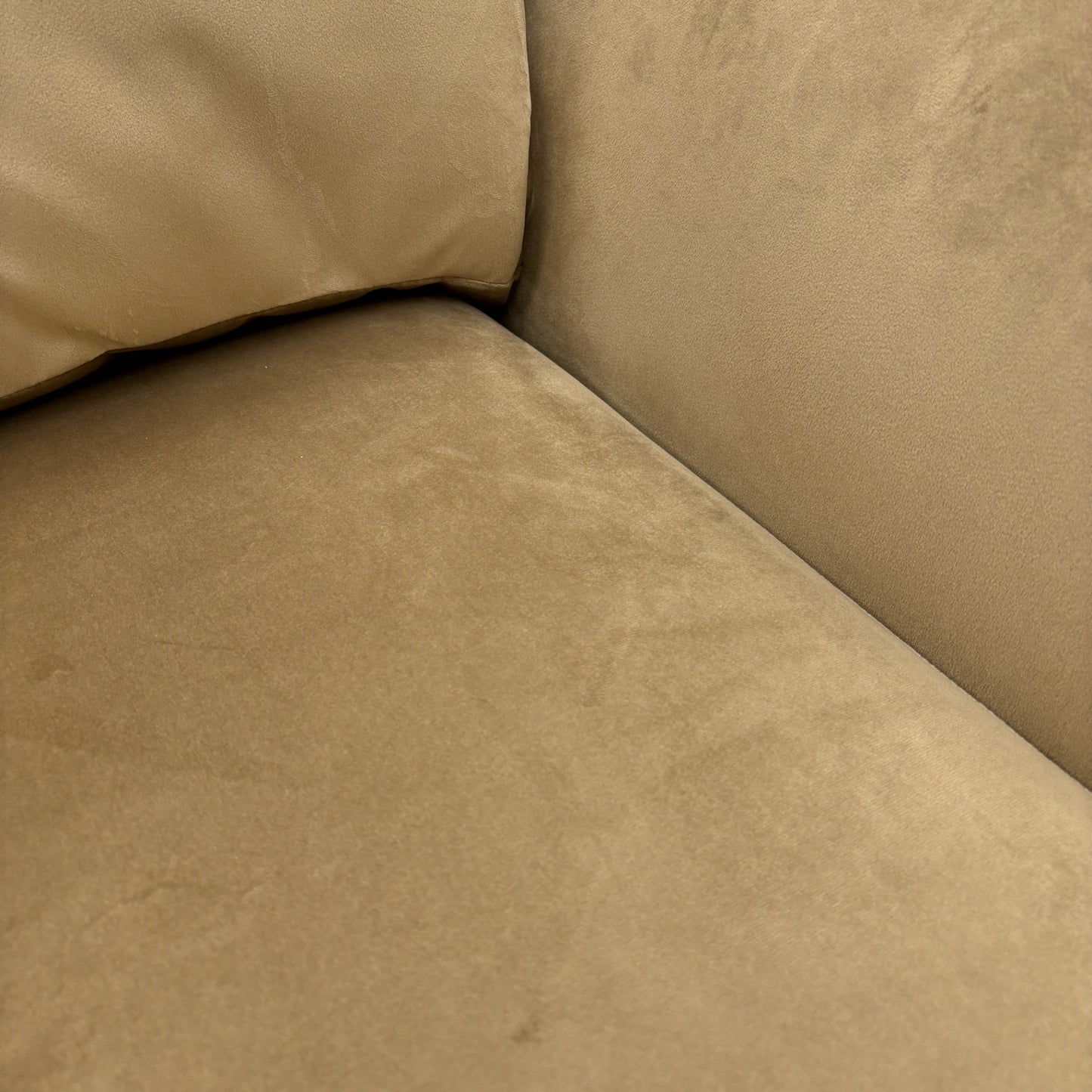‘Dawson' Mink Dawson Velvet Left Hand Facing 3 Seater Corner Sofa