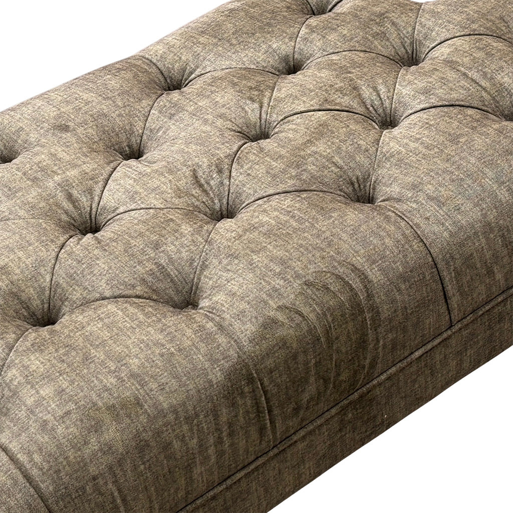 'Asia' Vogue Olive Accent Chair with Bench Footstool