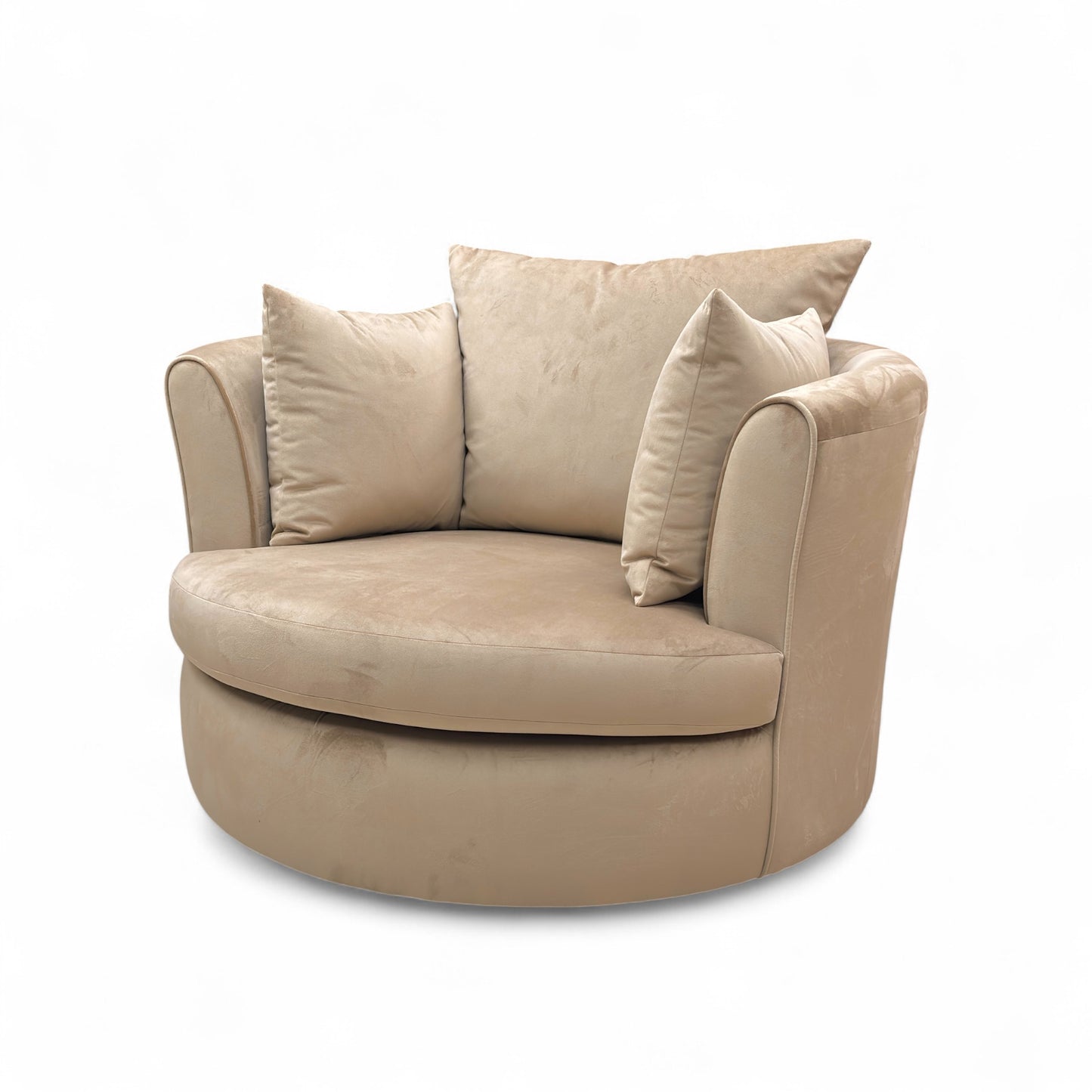 ‘Dawson’ Mink Dawson Velvet Large Swivel Chair