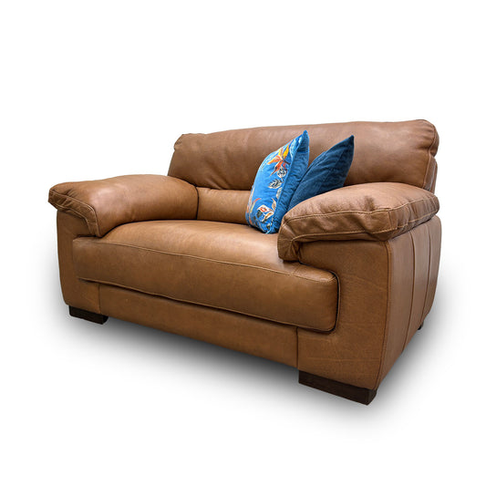 'Santino' Truffle Apollo Ranch 60500 Leather Cuddler Chair