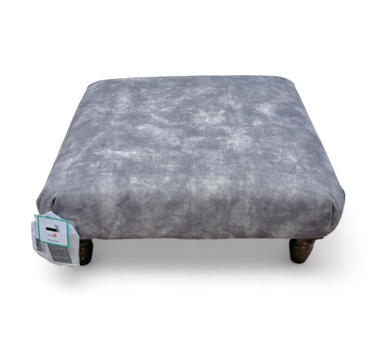 'Uniqa' Mink Velvet Footstool
