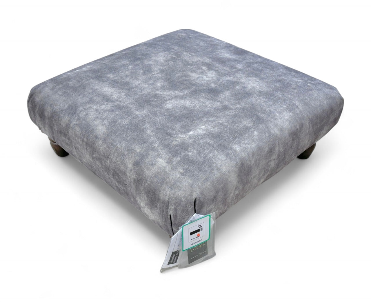 'Uniqa' Mink Velvet Footstool