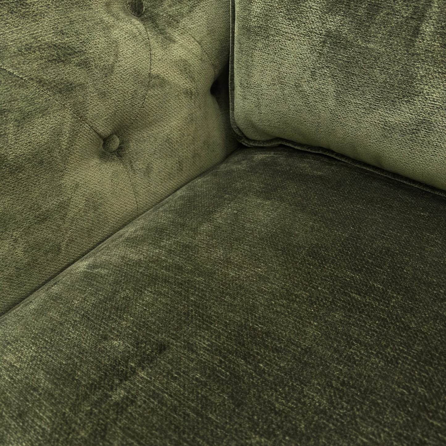 Boutique ‘Palace’ Snuggler Chair in Moss Fabric with a Classic Back is a luxurious addition to any living room