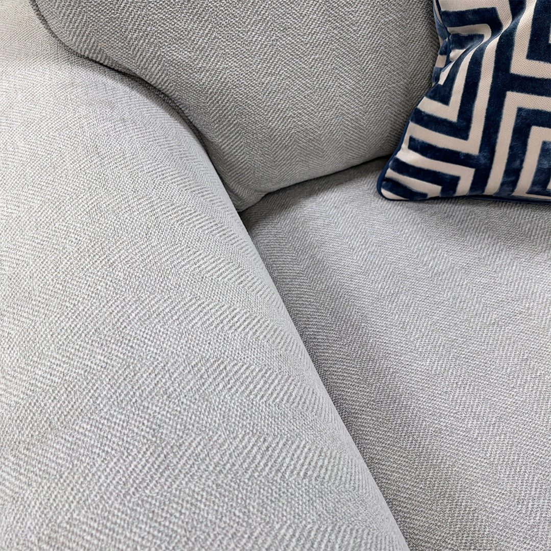 ‘Ashford’ Cherub Silver All Over Fabric Armchair