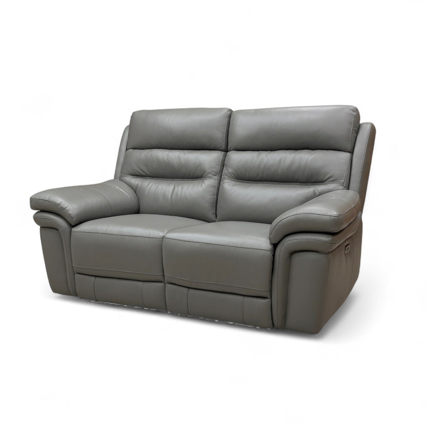 ‘Berlin' Natural Ash La-4825 Leather 2 Seater Power Recliner Sofa with Power Headrest