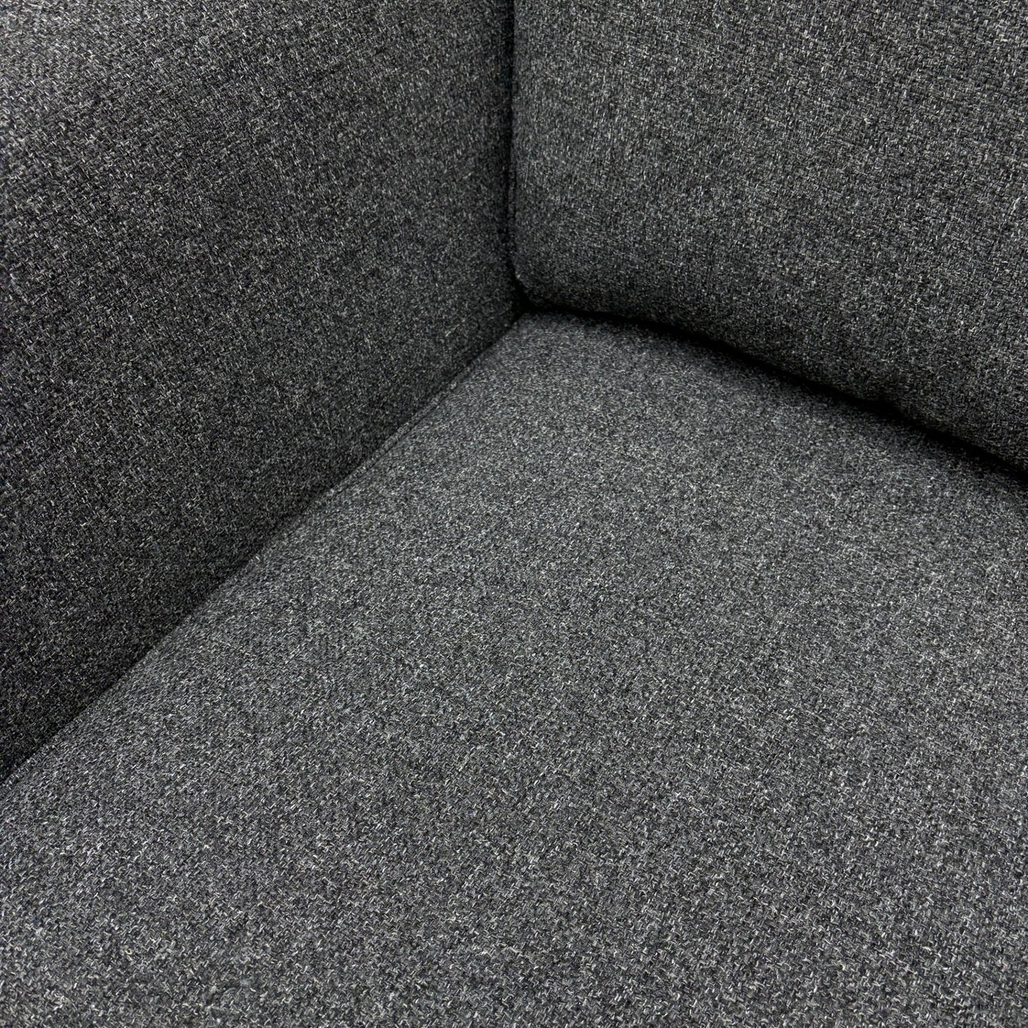 ‘Orlby’ Charcoal Benita Basket Weave Fabric 2 Seater Sofa