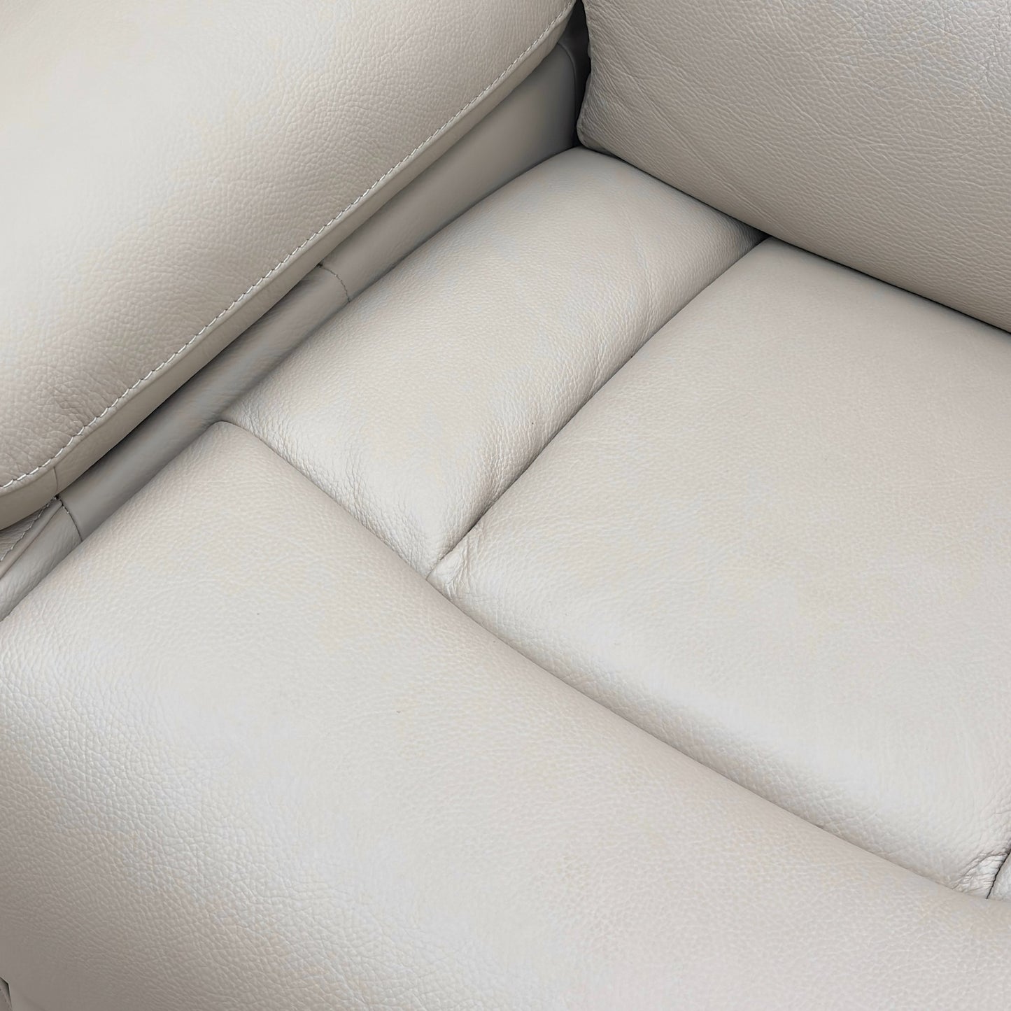 ‘Cinemax’ Le-9317 Alpha Grey Matte Leather 3 + 2 Power Recliner Sofa Set with Power Headrests and Media Arms