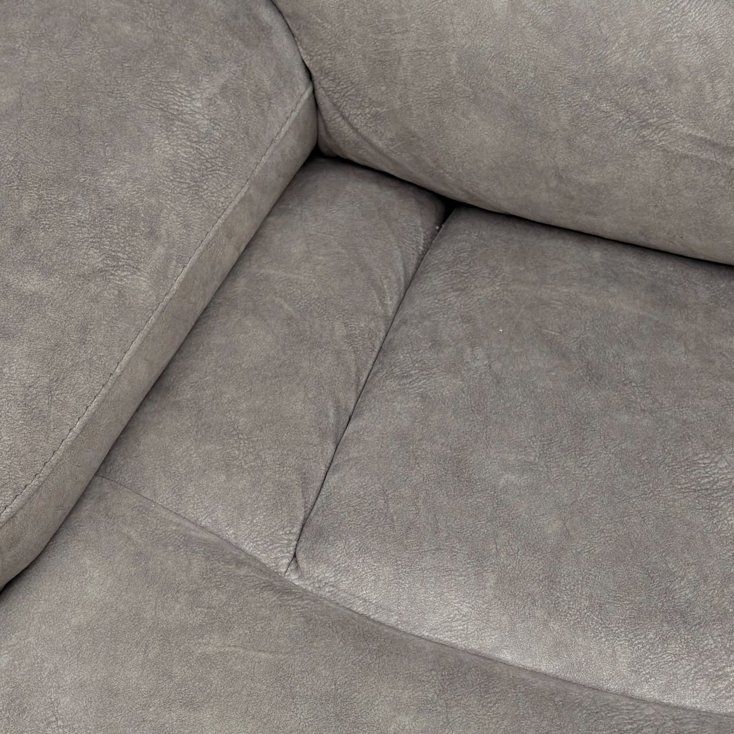 ‘Cinemax' Np-1107 Nappa Grey Fabric 2 Seater Power Recliner Sofa with Power Headrests and Media Arms