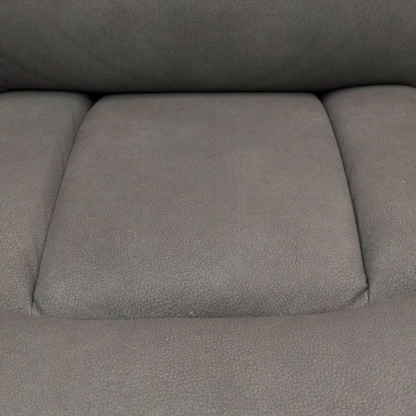 ‘Cinemax' Np-1107 Nappa Grey Fabric 2 Seater Power Recliner Sofa with Power Headrests and Media Arms