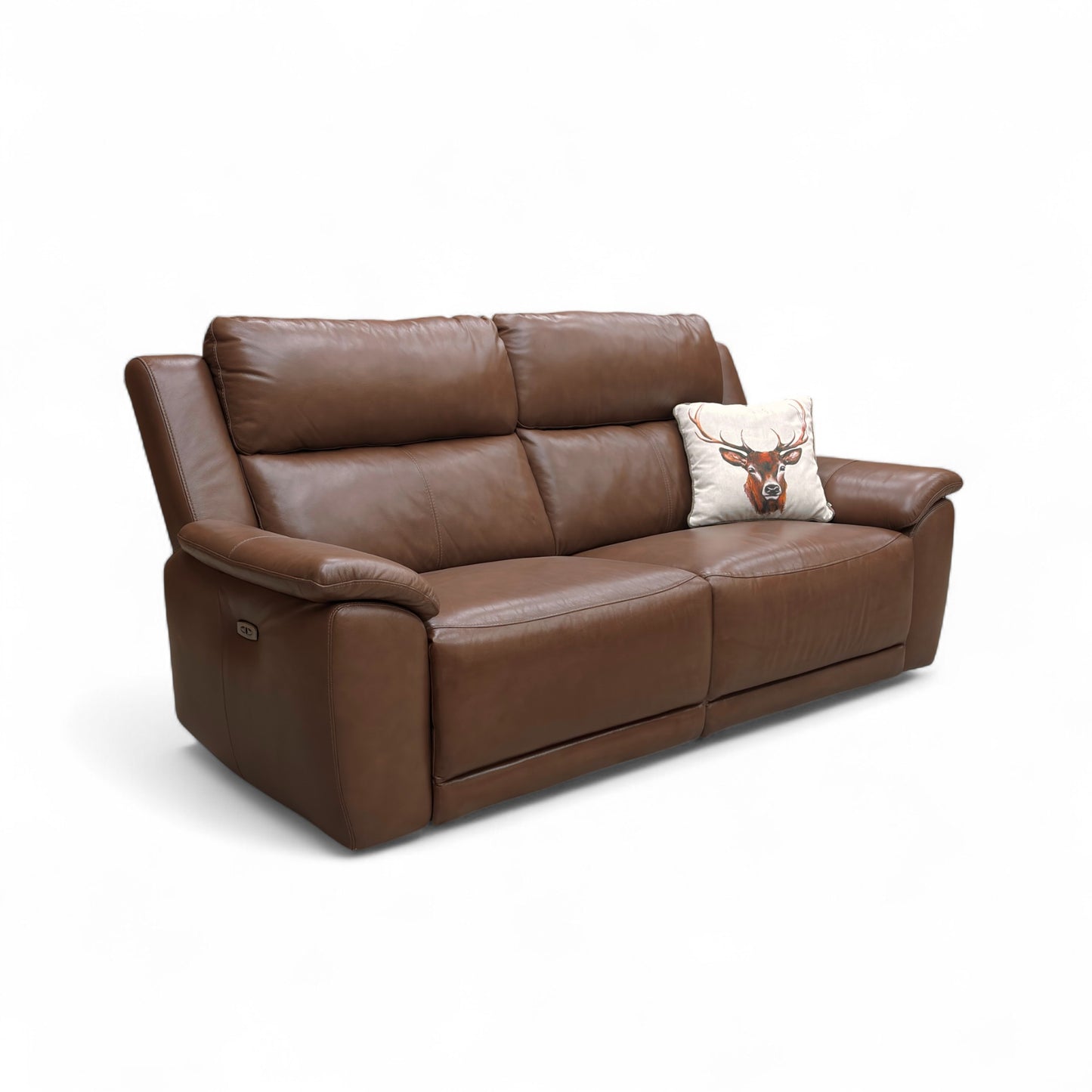 'Utah' Roast Lx-6414 Leather Power Recliner 3 Seater Sofa