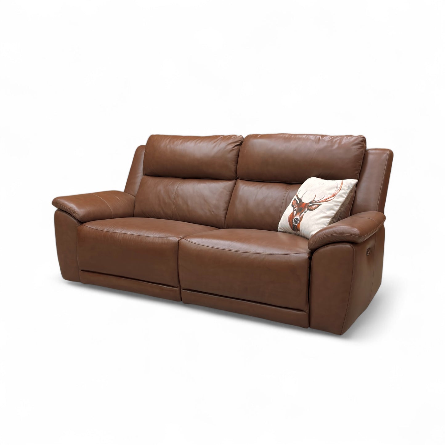 'Utah' Roast Lx-6414 Leather Power Recliner 3 Seater Sofa
