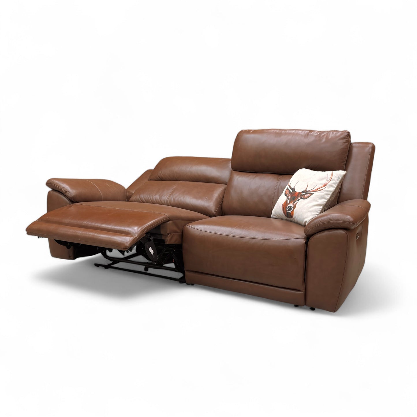 'Utah' Roast Lx-6414 Leather Power Recliner 3 Seater Sofa