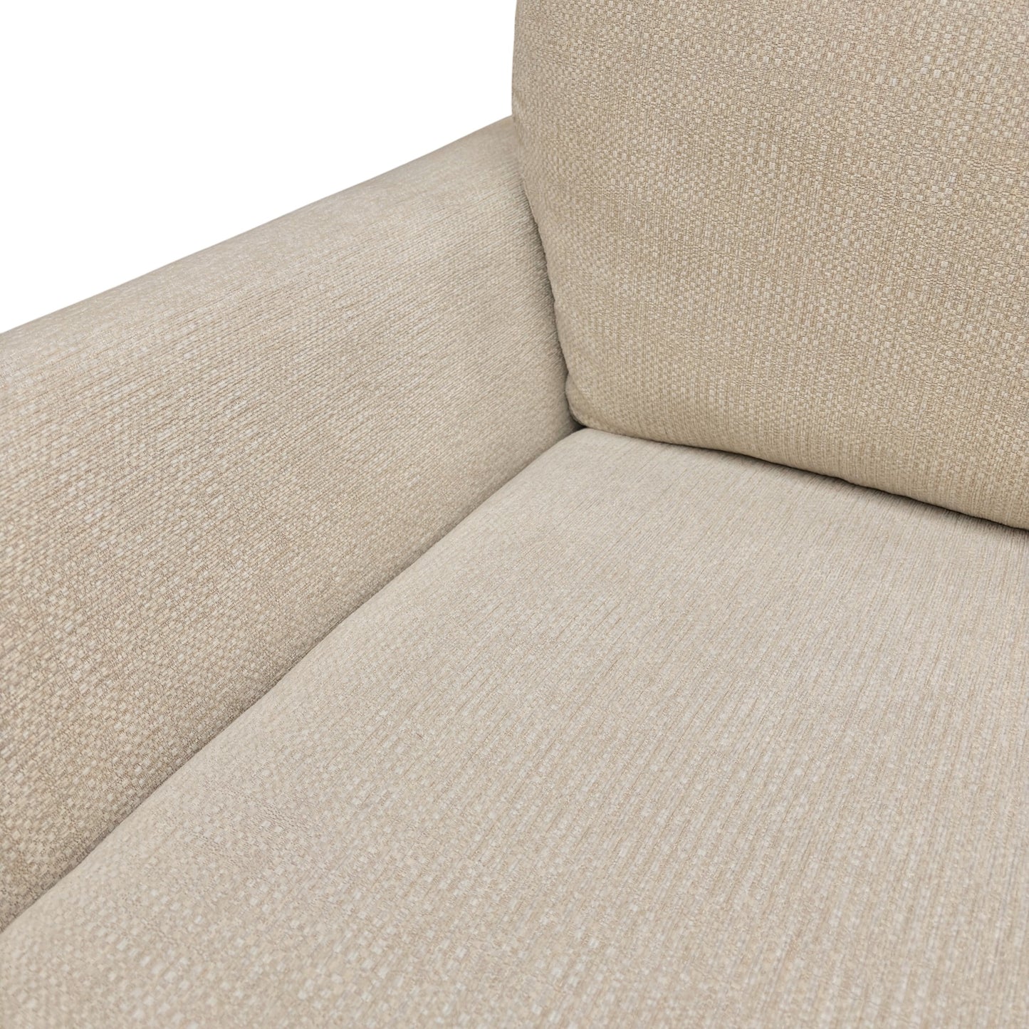 ‘Major’ Light Cream Tight Weave Fabric 3 Seater Sofa