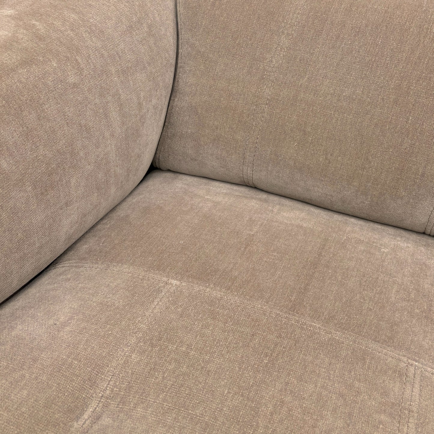 ‘Moet’ Manhattan Nutmeg Linen 2 Seater Power Recliner Sofa with Telescopic Headrests