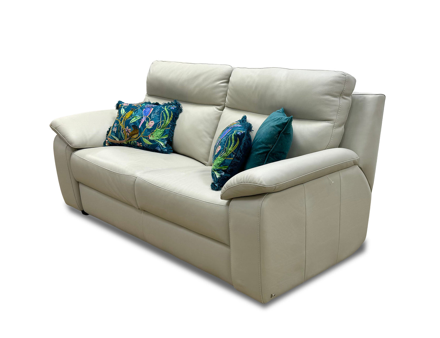 Nicoletti ‘Pepino’ Torello 371 Ice 3 Seater Leather Sofa