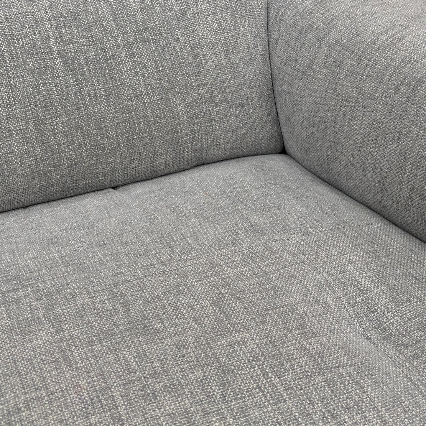 ‘Moet' 12445 Anivia Grey Fabric Double Power Recliner Left Hand Facing Corner Sofa with Telescopic Headrests