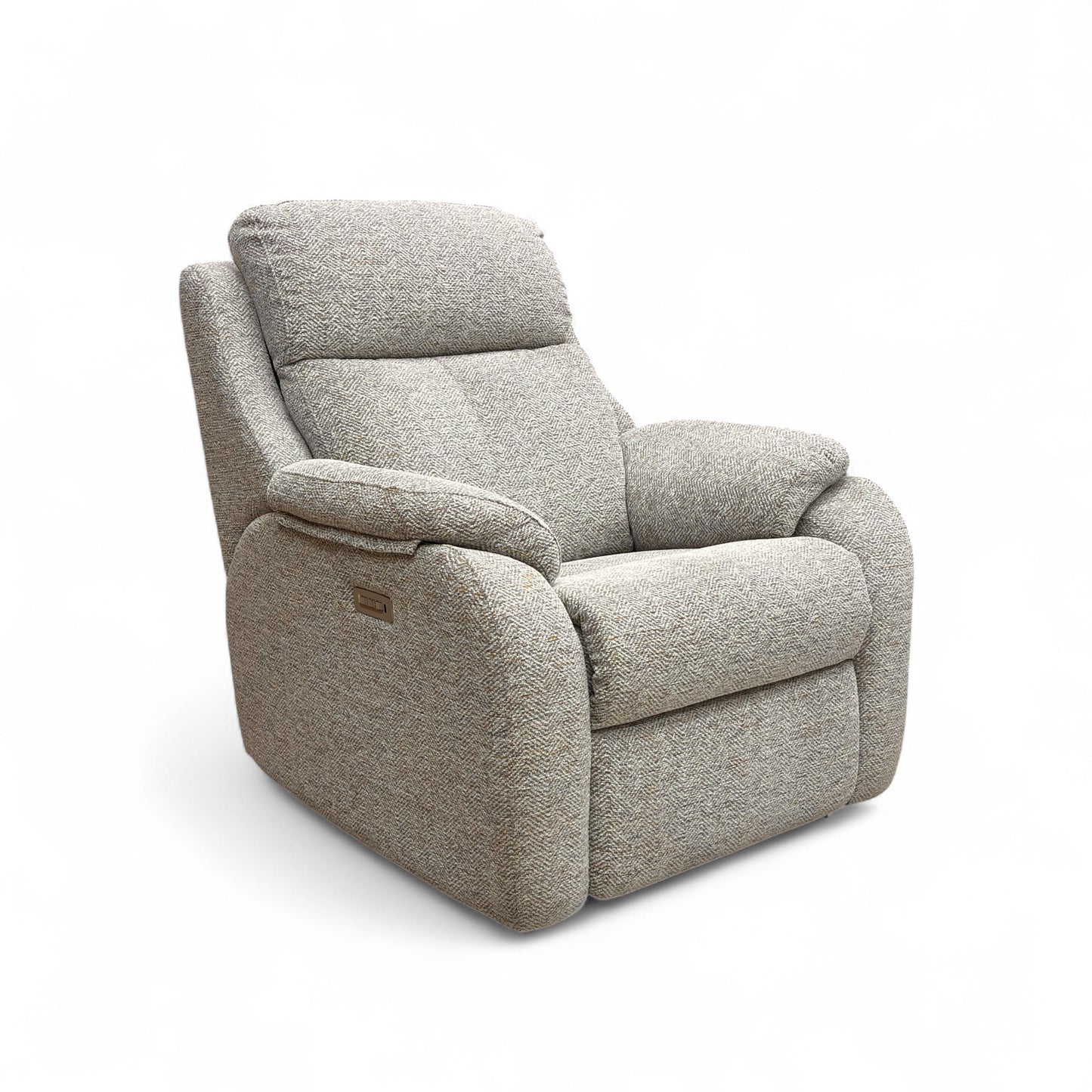 G Plan ‘Kingsbury’ B110 Lowry Sand Fabric Power Recliner Chair with Power Headrest and Power Lumbar