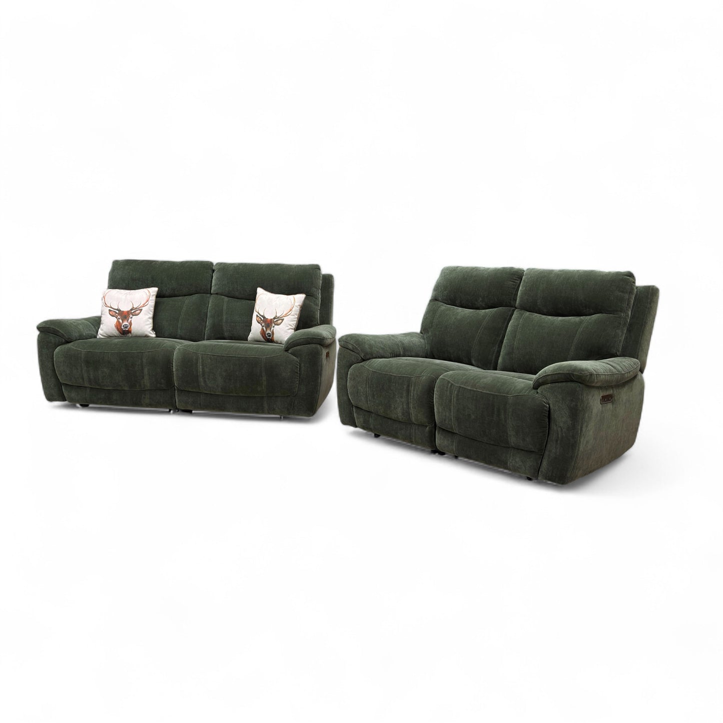 ‘Sloane’ 58001 Manhattan Pine Green 3 + 2 Power Recliner Sofa Set