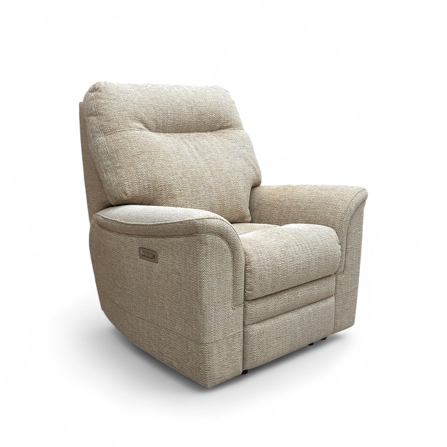 Parker Knoll ‘Hudson 23’ Cromwell Barley 001355-0042 Fabric Power Recliner Chair with Power Headrest and Power Lumbar