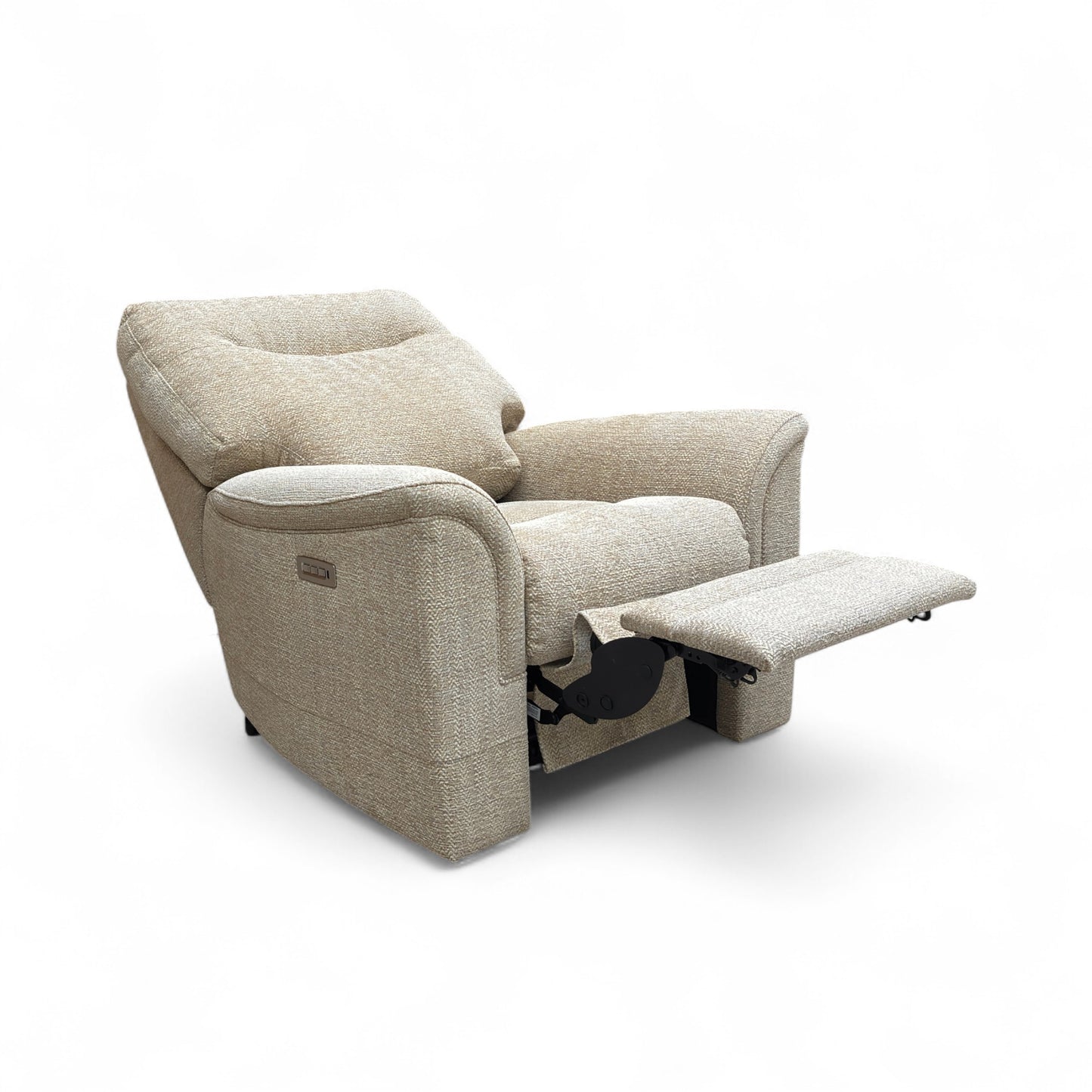 Parker Knoll ‘Hudson 23’ Cromwell Barley 001355-0042 Fabric Power Recliner Chair with Power Headrest and Power Lumbar