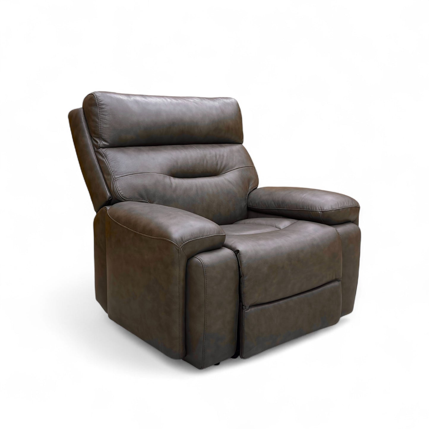 ‘Cinemax’ Lx-6414 Roast Dark Brown Leather Media Power Recliner Chair with Power Headrest