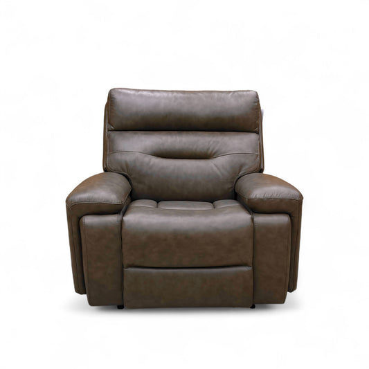 ‘Cinemax’ Lx-6414 Roast Dark Brown Leather Media Power Recliner Chair with Power Headrest