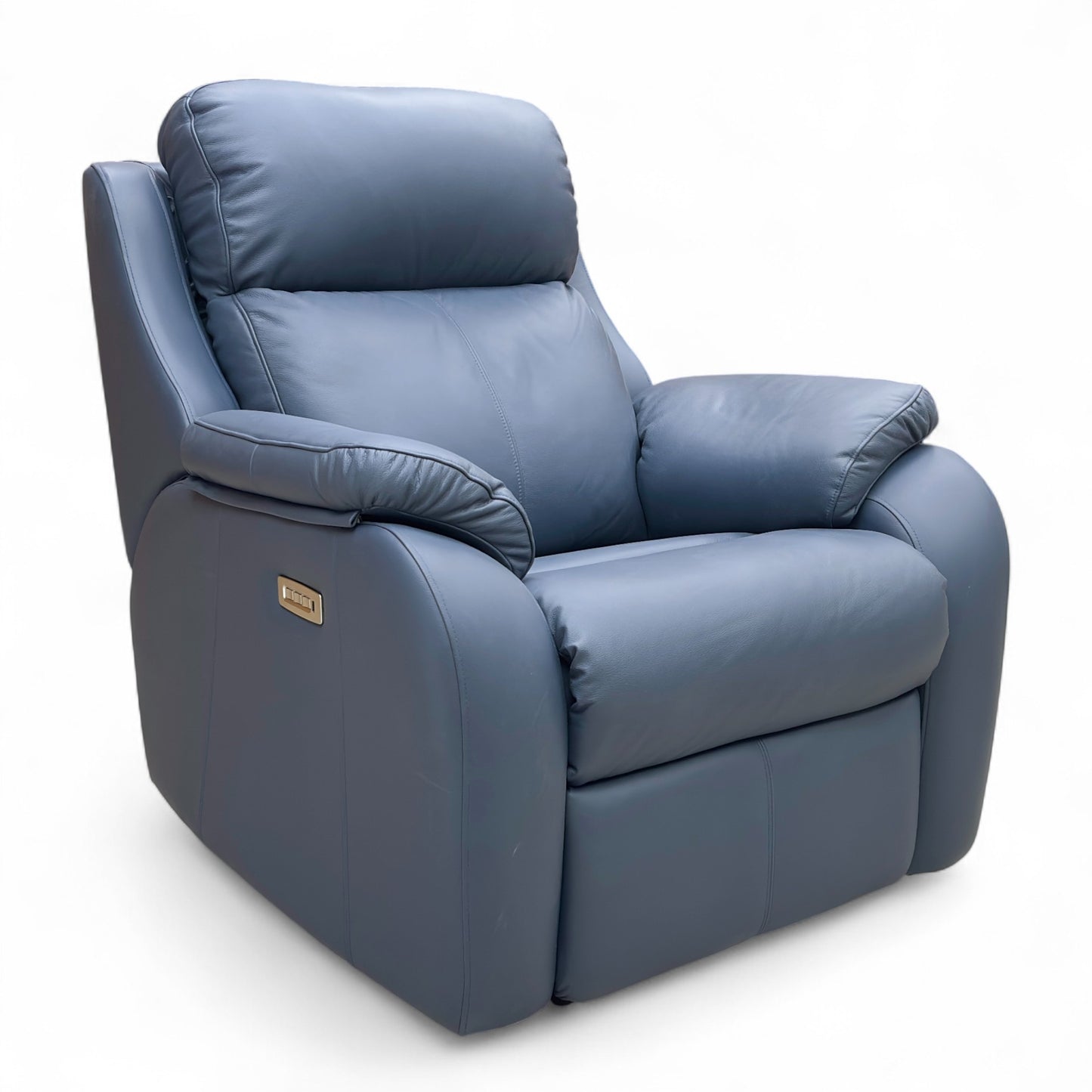 G Plan 'Kingsbury' L851 Cambridge Navy Blue Leather Power Recliner Chair with Power Headrest and Power Lumbar